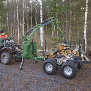 Skogsvagn från kellfri med 3,6m kran inkl. drivning