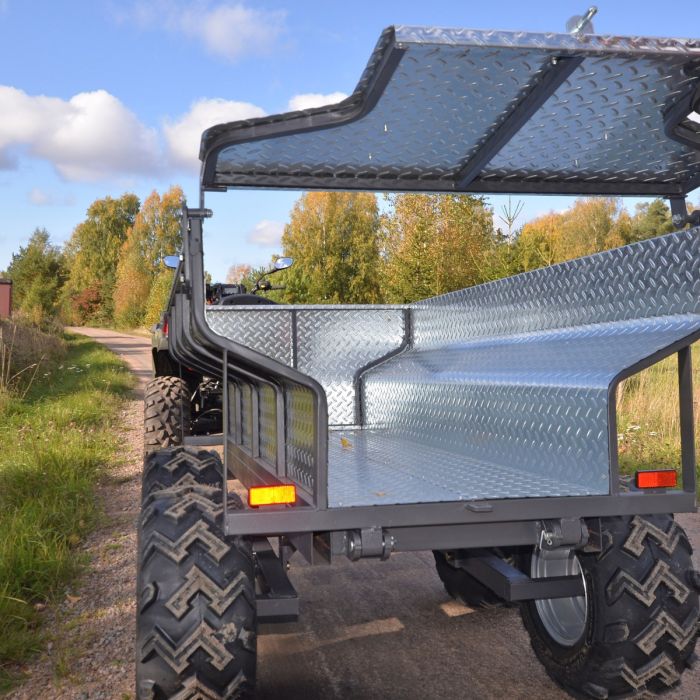 Tippvagn ATV 1420 kg elhydraulisk tipp bild bakifrån