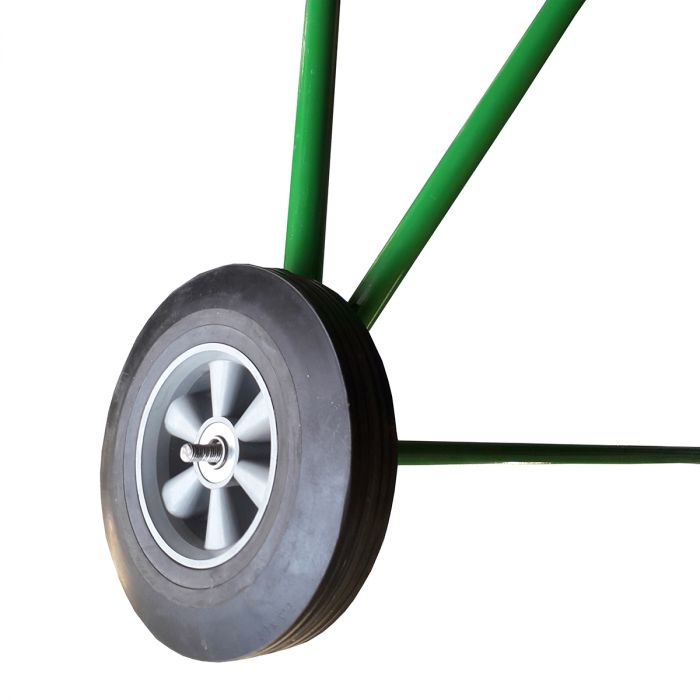 Detaljbild kellfri vedtransportör, flyttbar.